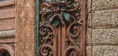 Restored copper architectural elements and fixtures