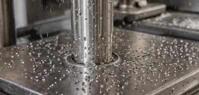 Polished stainless steel industrial equipment